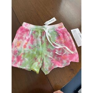 Shorts Women's XXS Multicolor Neon Tie Dye Drawstring Elastic Waist By The Drop